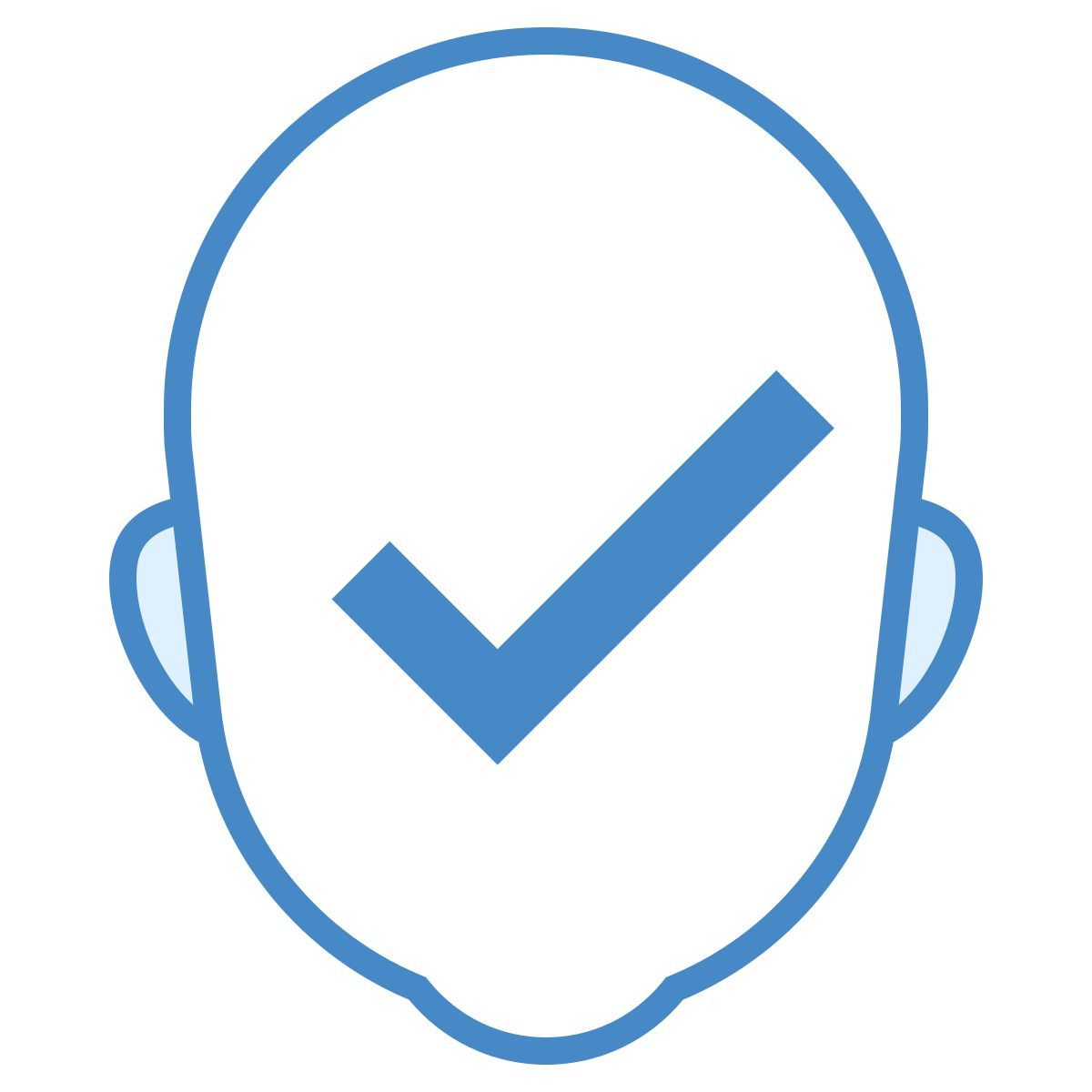 blue ui style 승인 icon