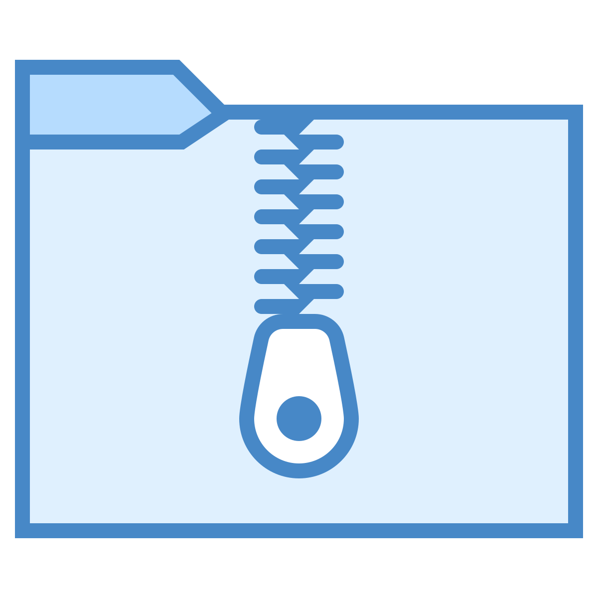 blue ui style archive folder icon