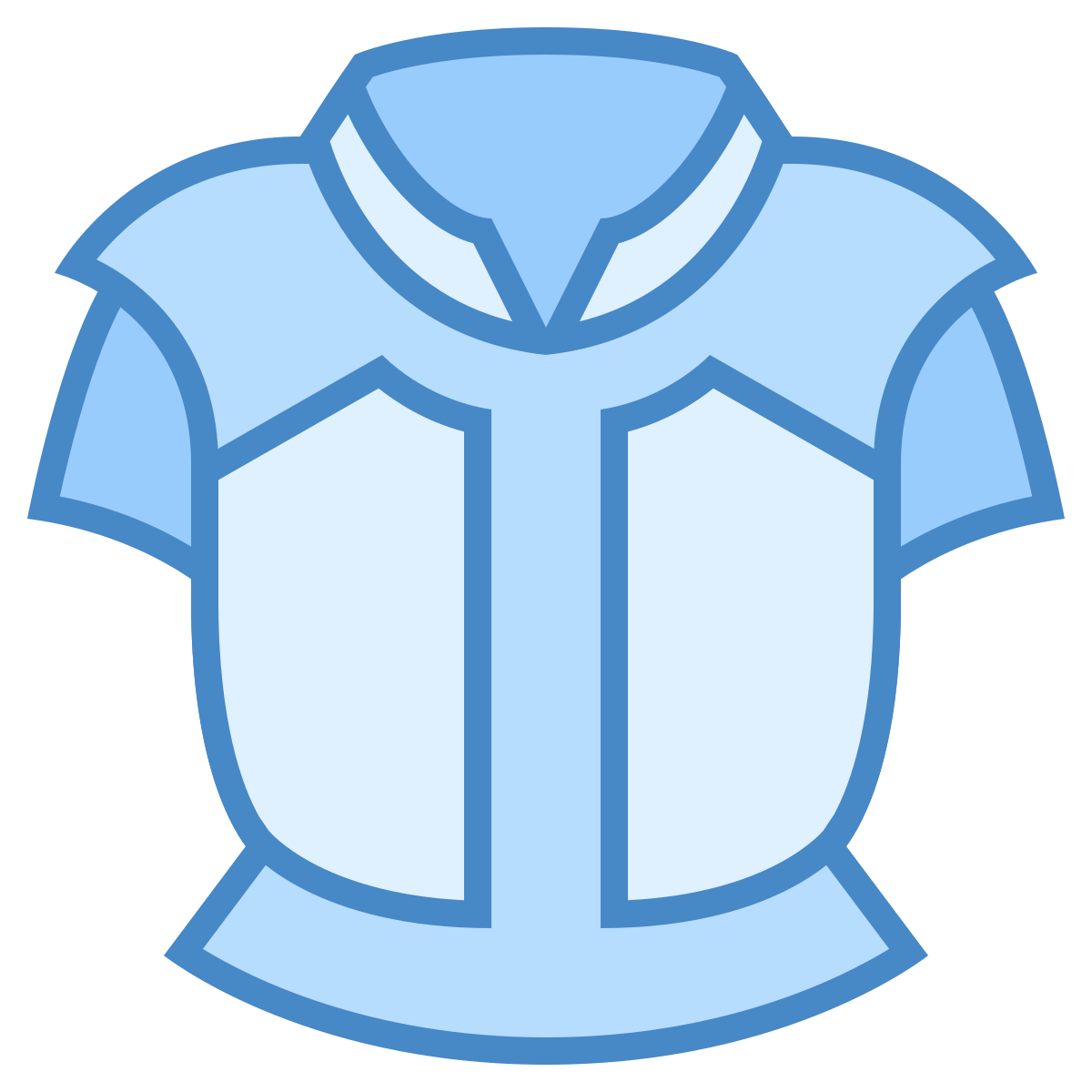 blue ui style armored breastplate icon
