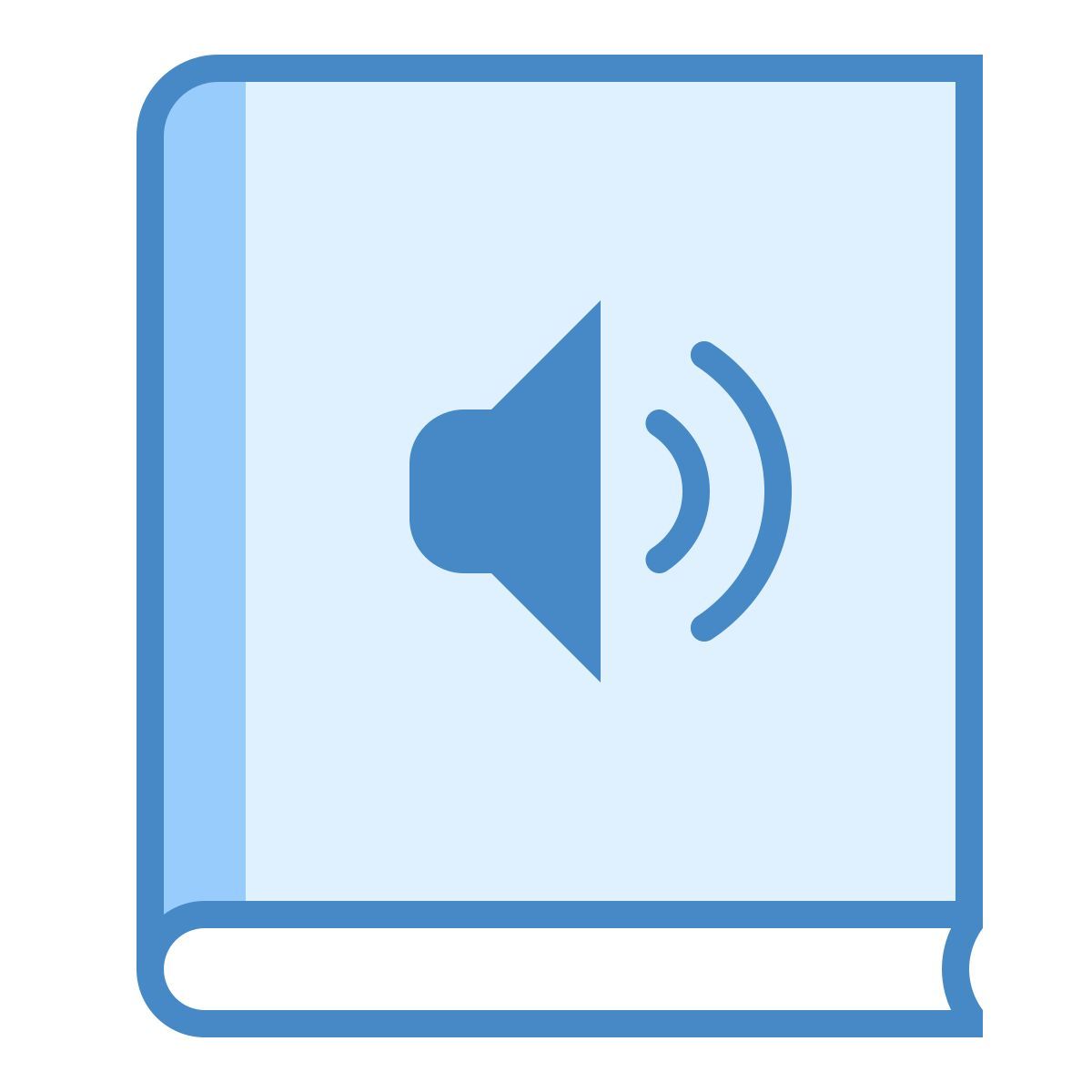 blue ui style livro áudio icon