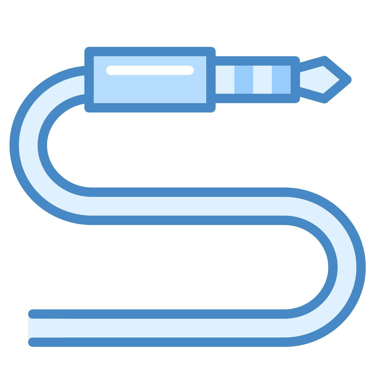 blue ui style audio cable  v2 icon