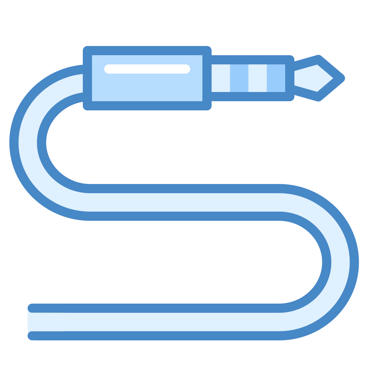 blue ui style audio cable  v2 icon