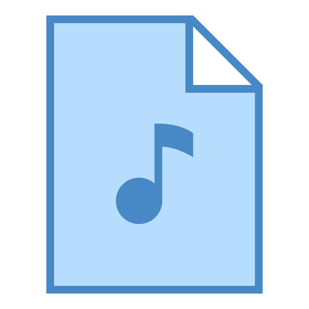 blue ui style audiodatei icon