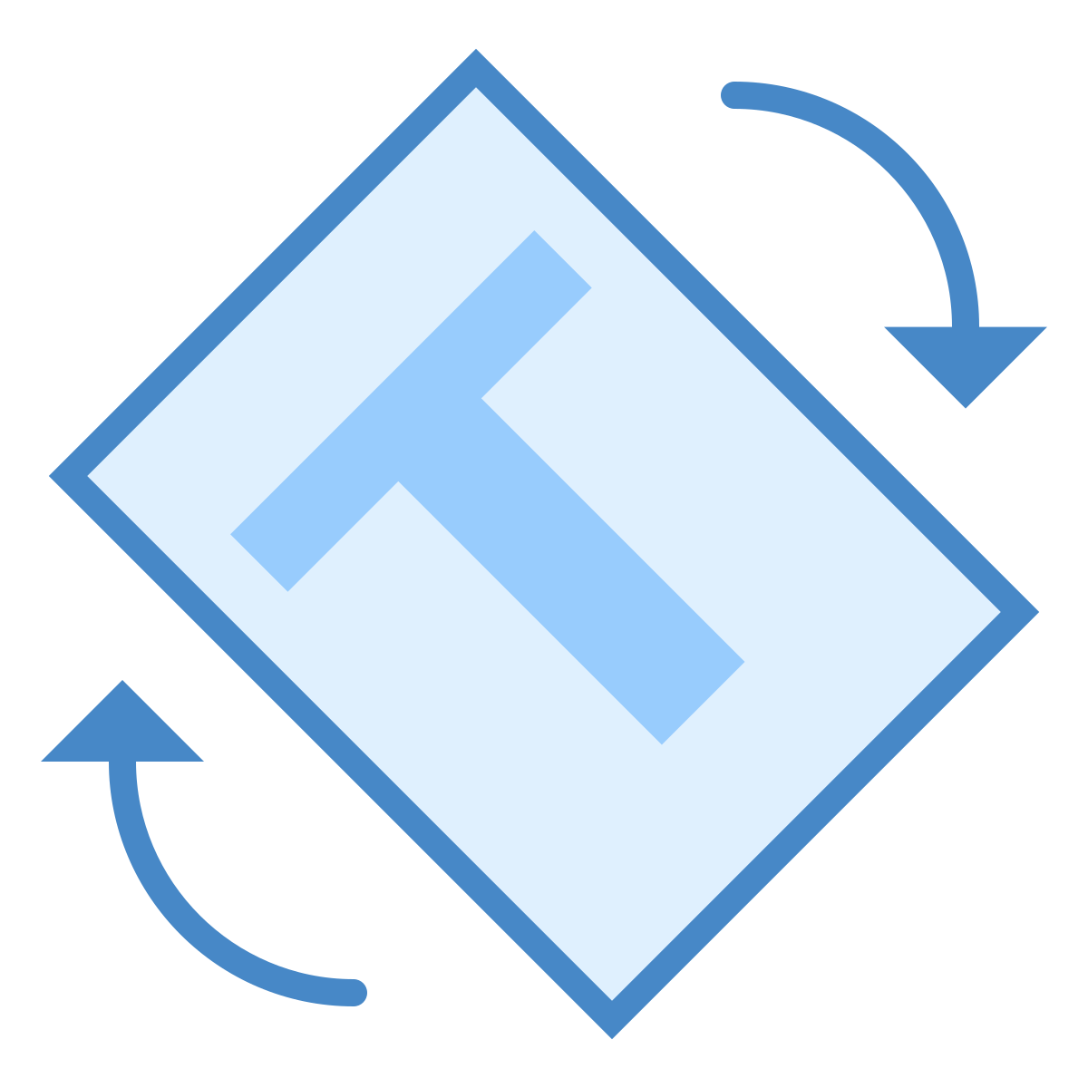 blue ui style auto rotate based on text icon