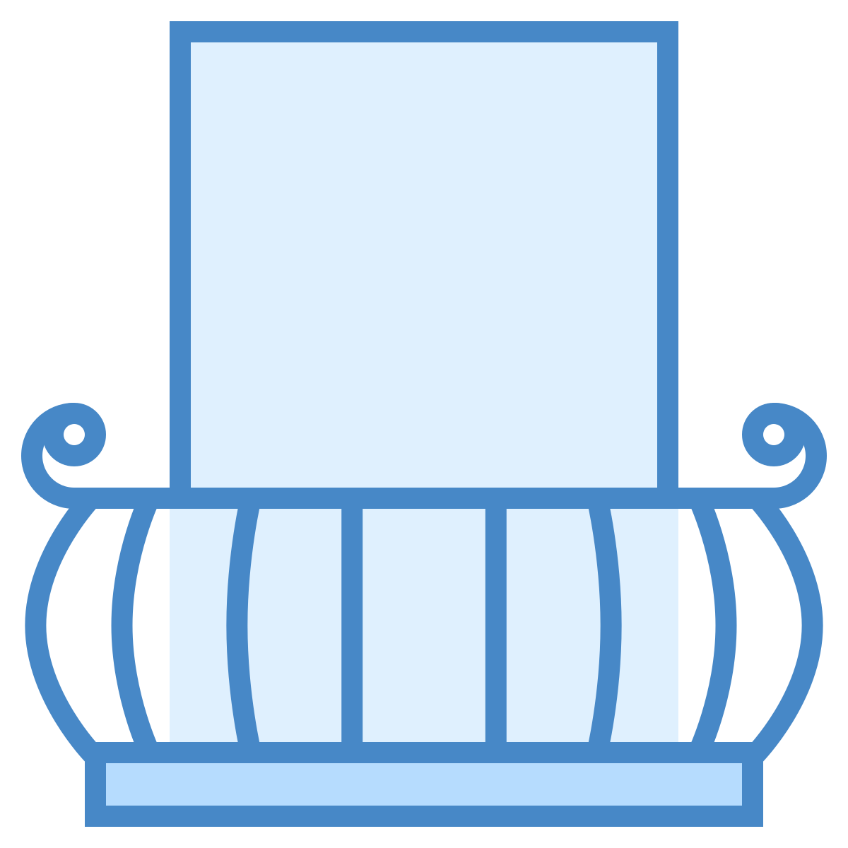 blue ui style balcony icon