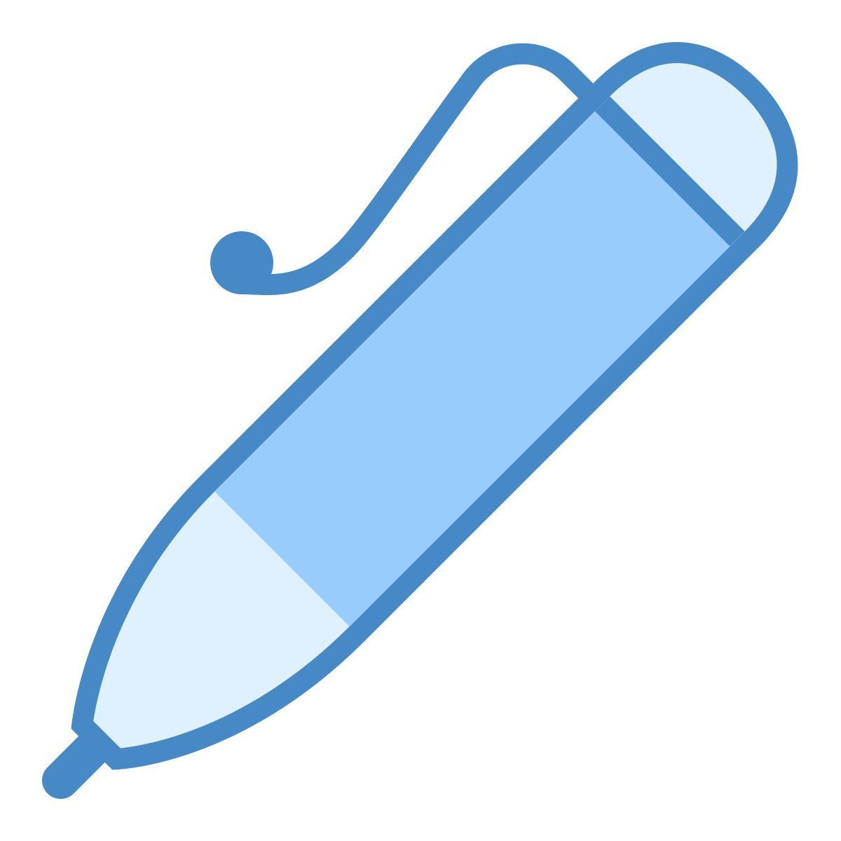 blue ui style penna a sfera icon