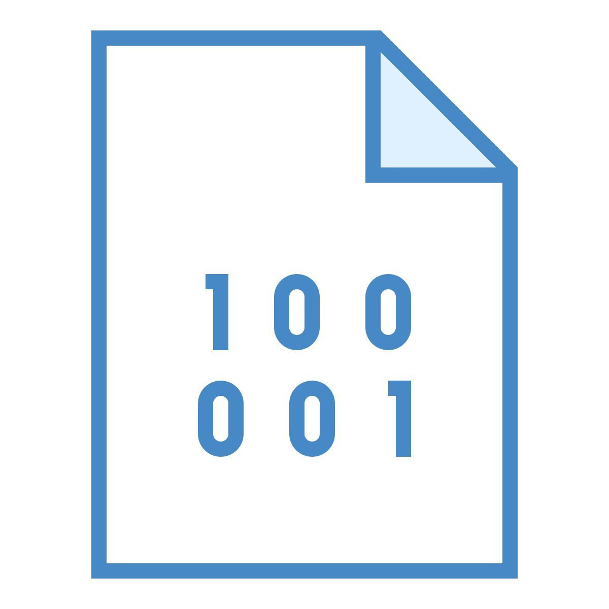 blue ui style binär icon