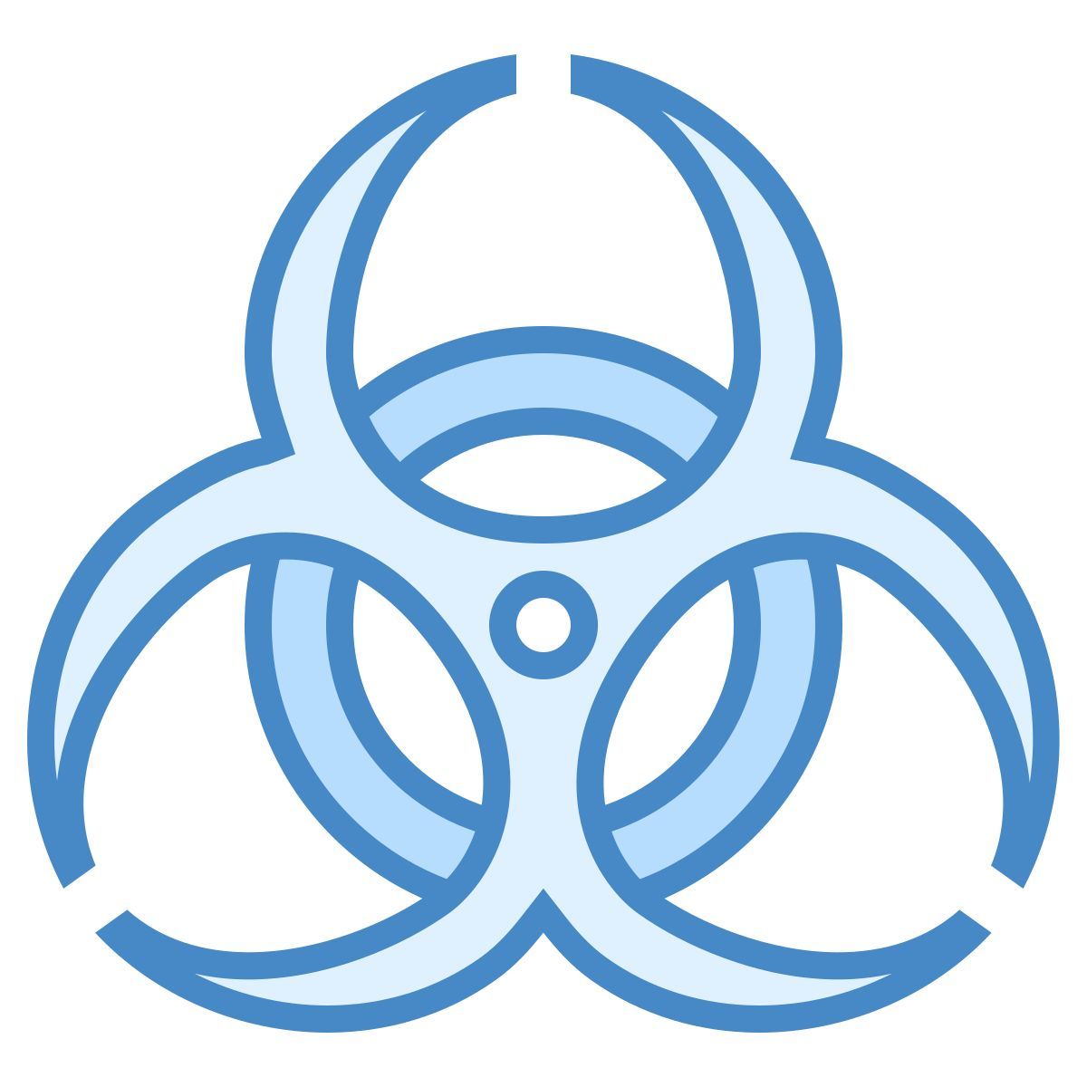 blue ui style biohazard icon