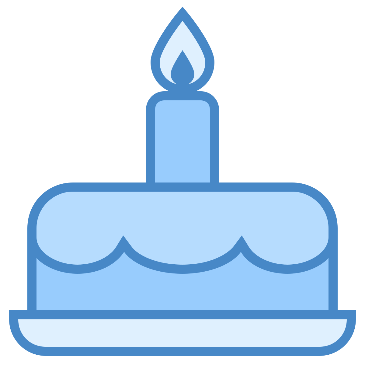 blue ui style birthday cake  v2 icon