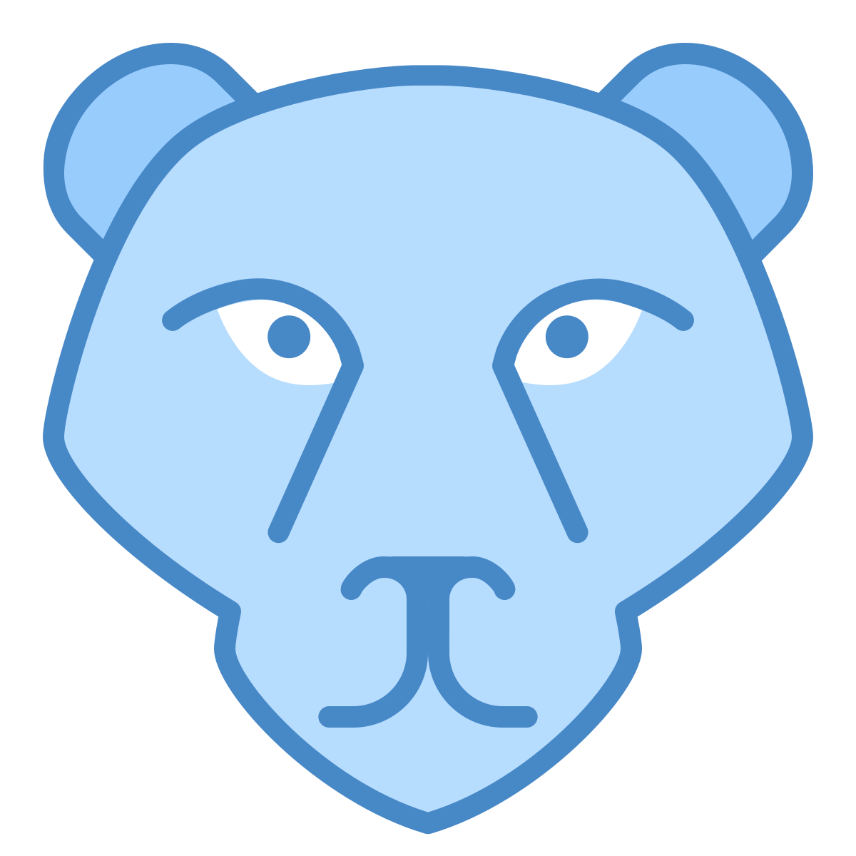 blue ui style black jaguar icon
