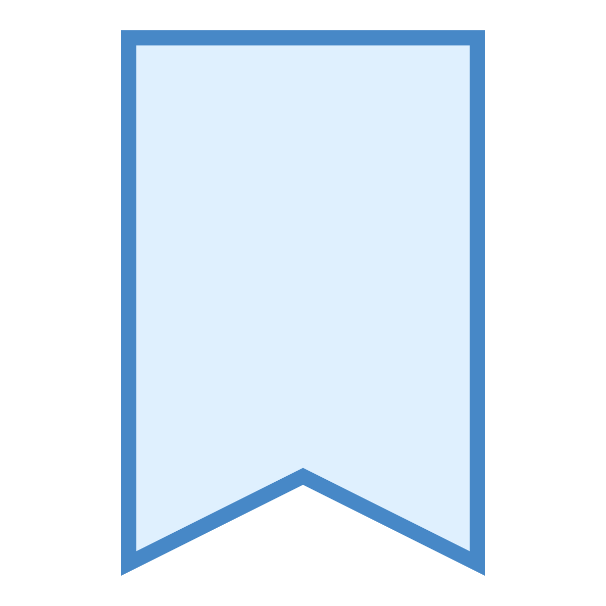 blue ui style bookmark ribbon icon