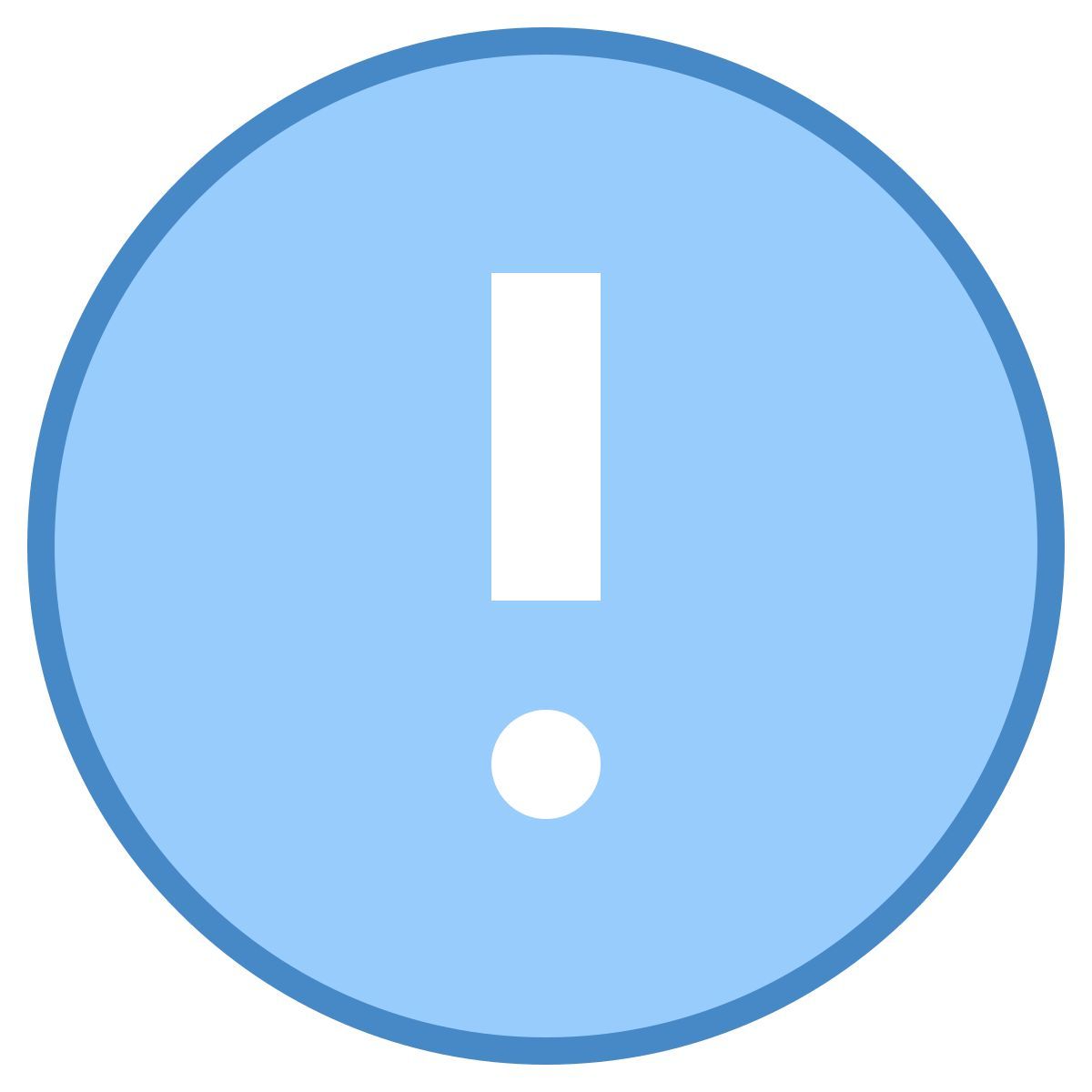 blue ui style attenzione icon