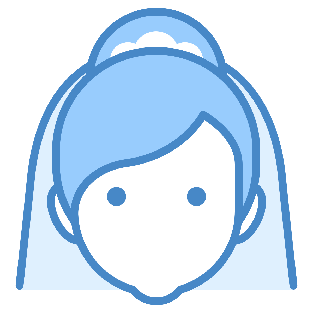 blue ui style bride icon