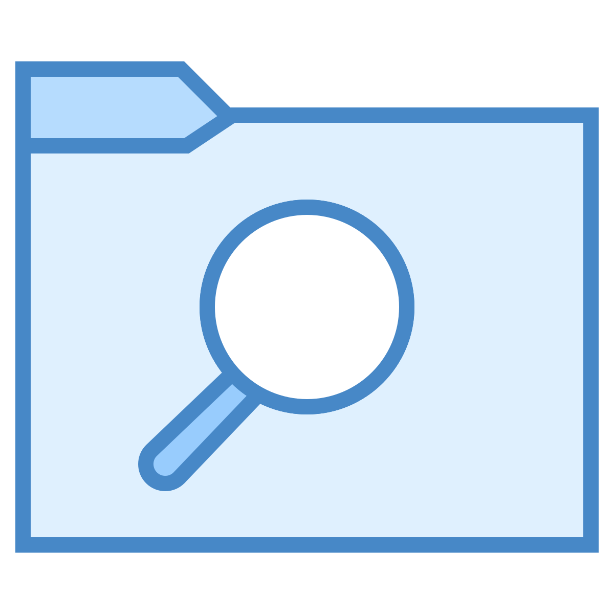 blue ui style browse folder icon