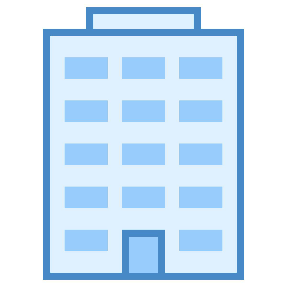 blue ui style gebäude icon