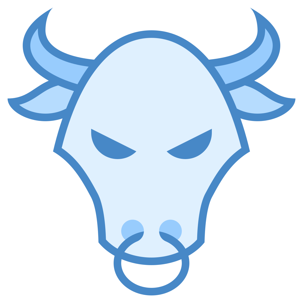 blue ui style bull icon