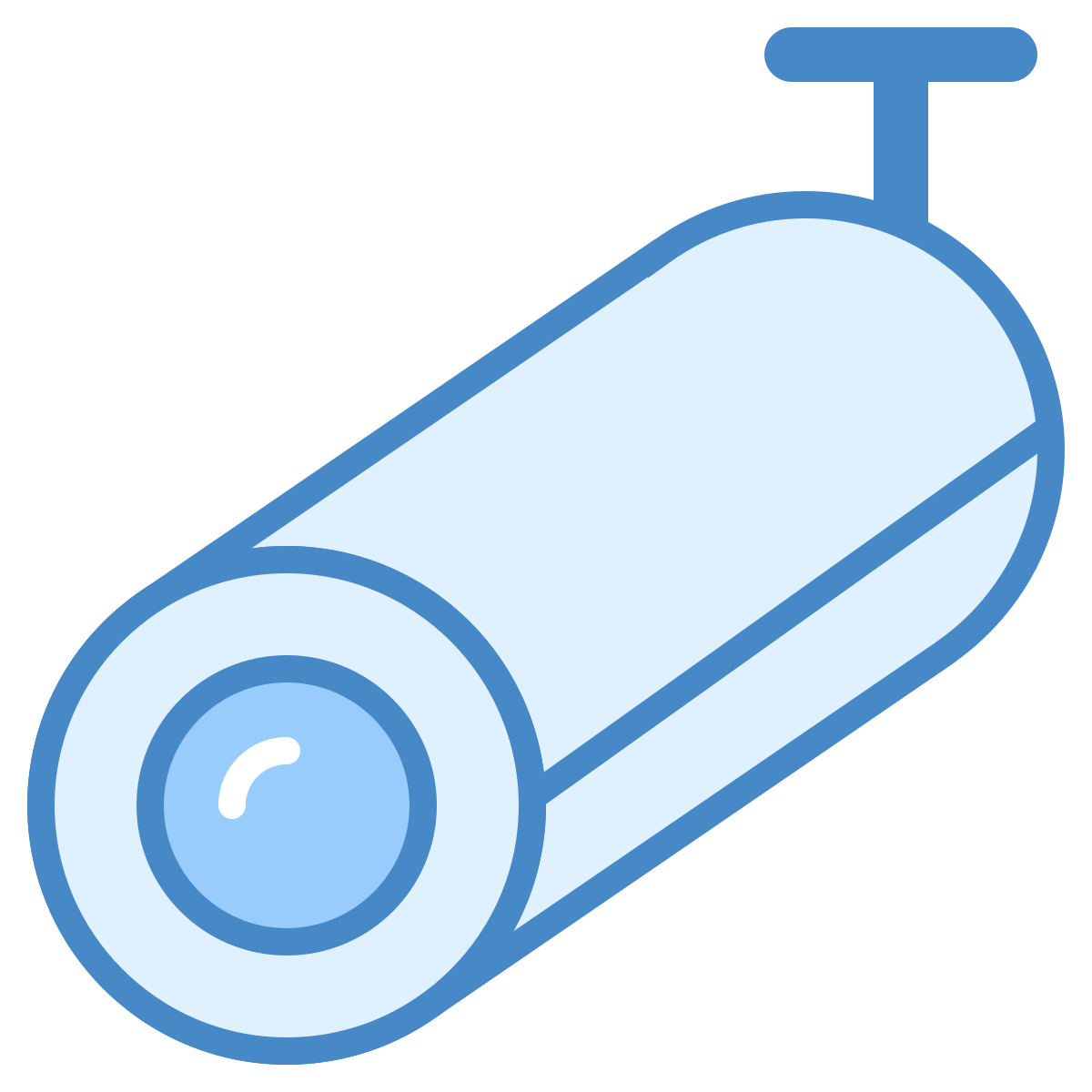 blue ui style bullet camera icon
