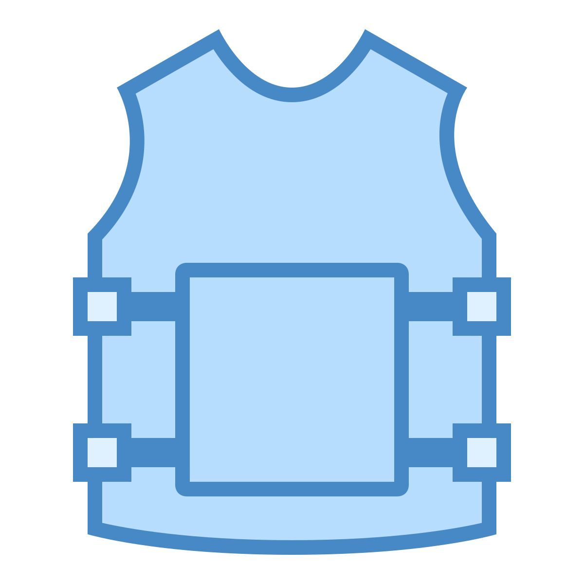 blue ui style gilet pare balles icon