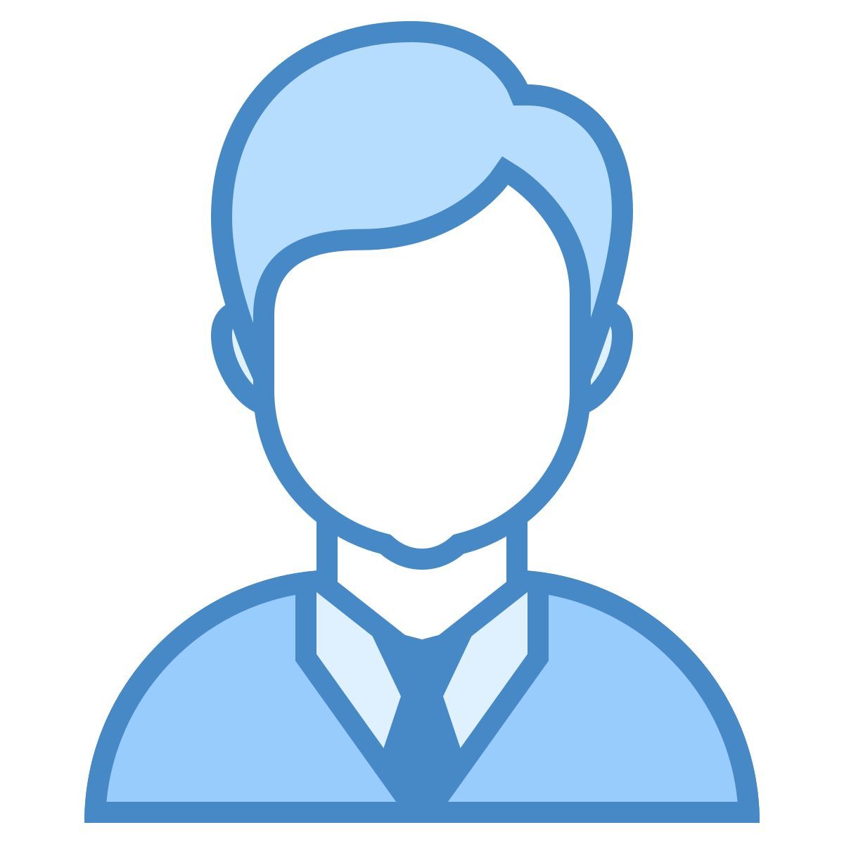 blue ui style businessman icon