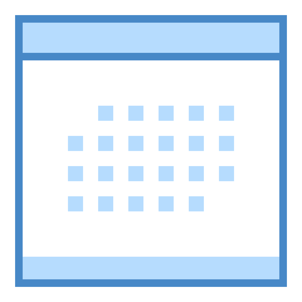 blue ui style calendar icon