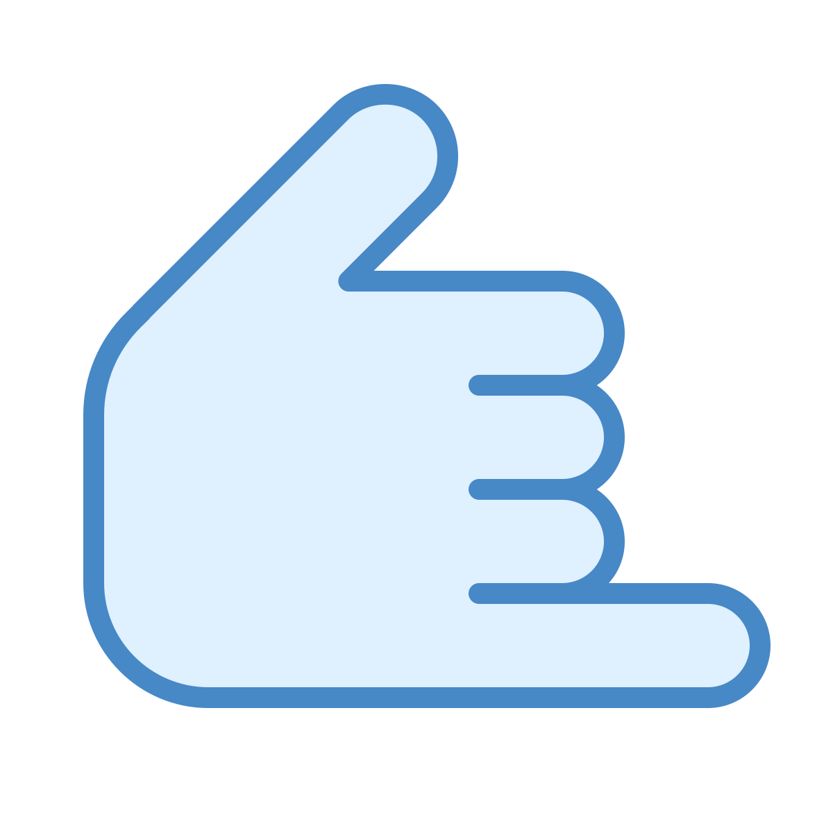 blue ui style call me icon