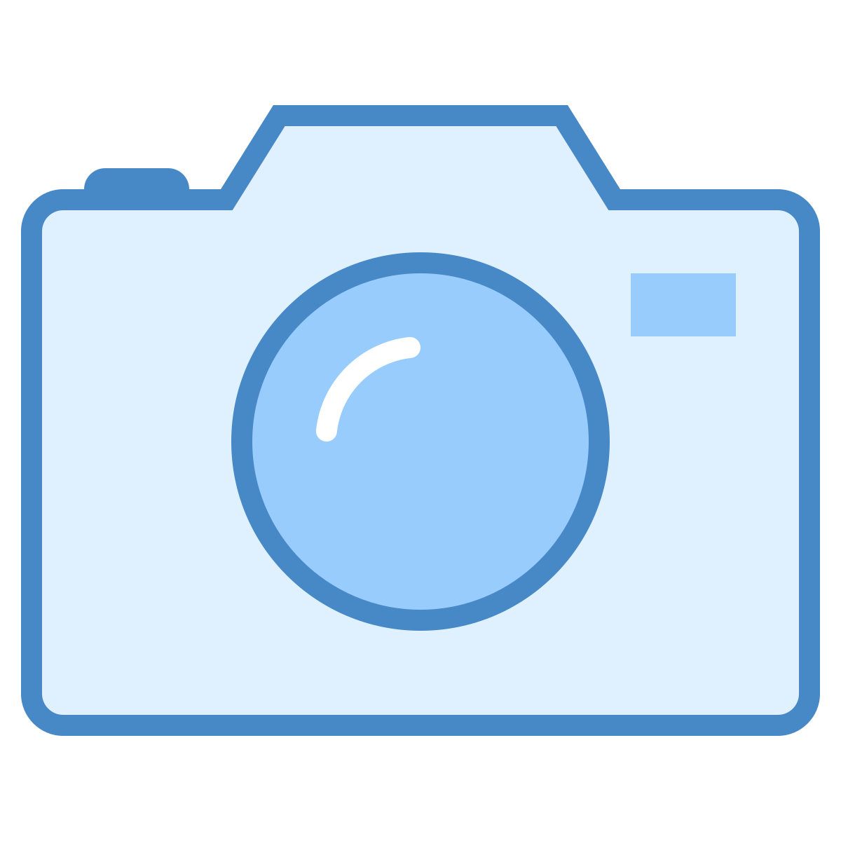 blue ui style camera icon