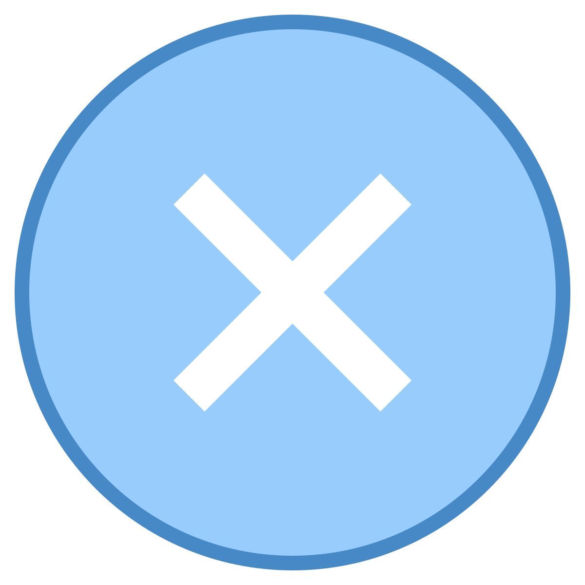 blue ui style stornieren icon