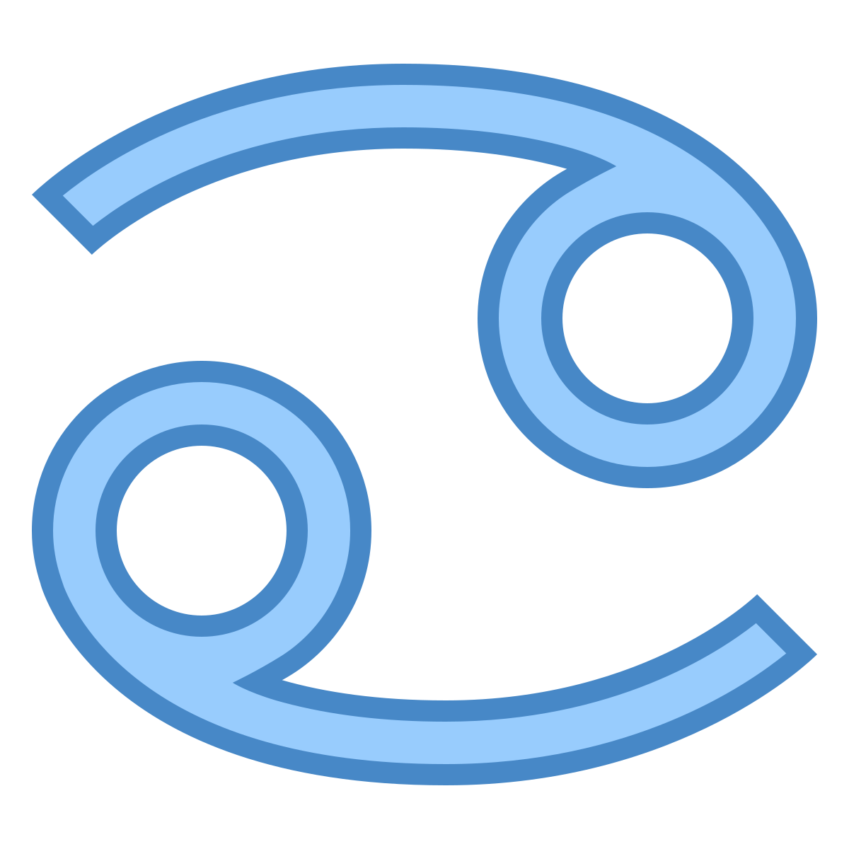 blue ui style cancer icon