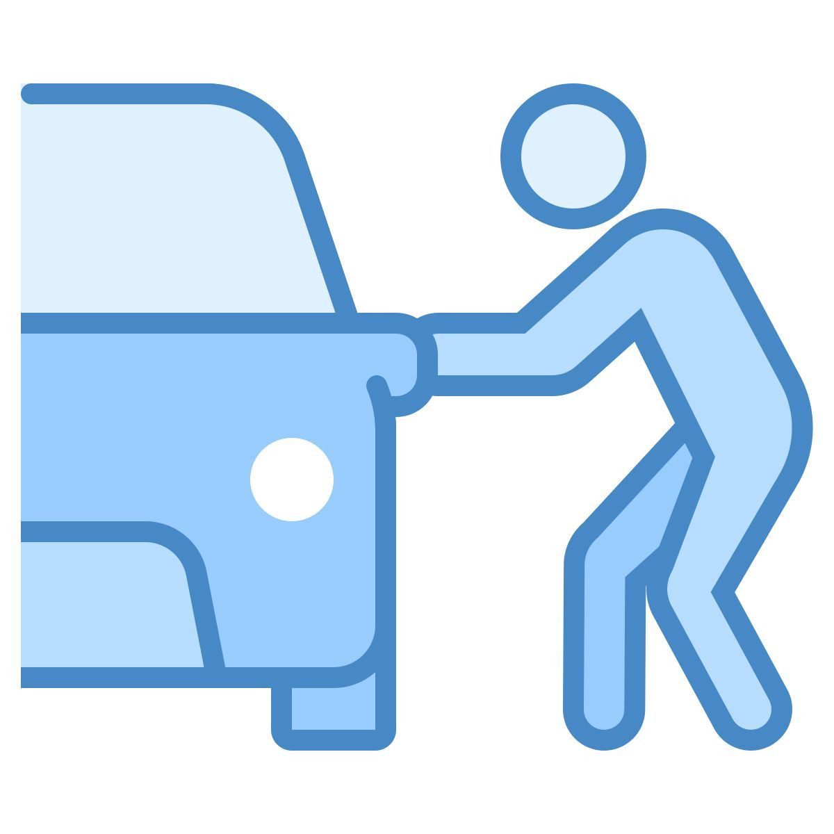 blue ui style car theft icon