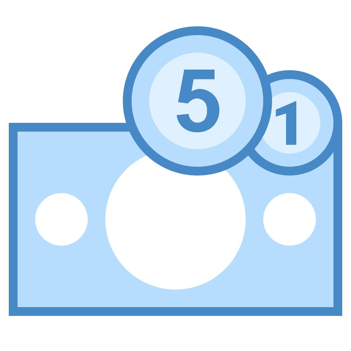 blue ui style kasse icon