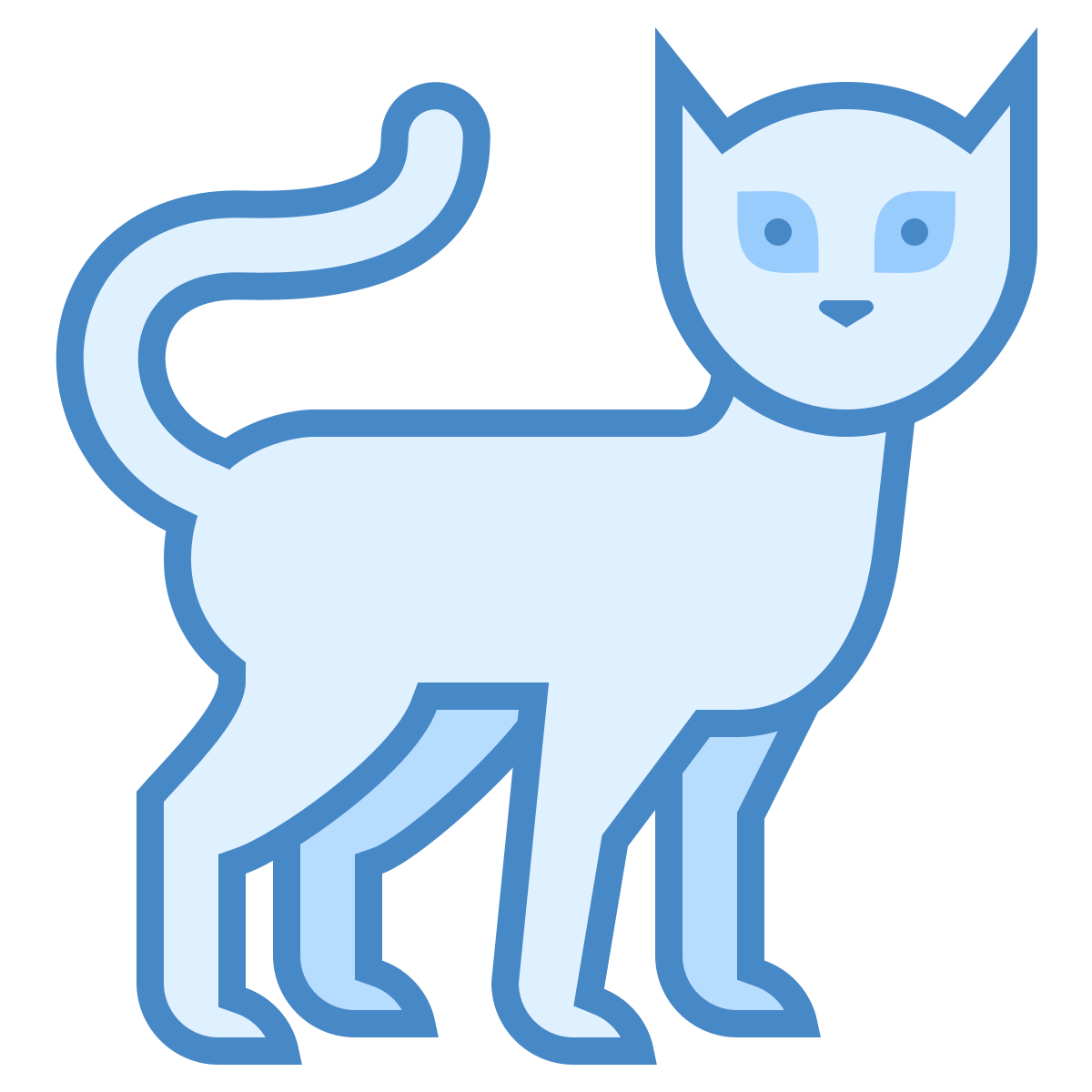 blue ui style cat  v2 icon