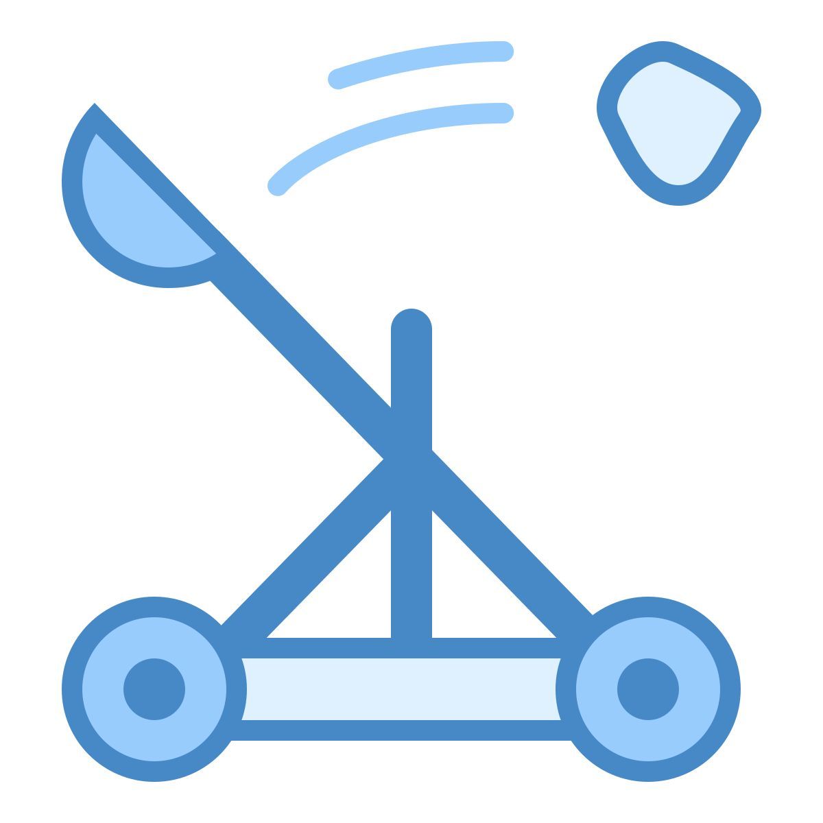 blue ui style catapulta di infornamento icon