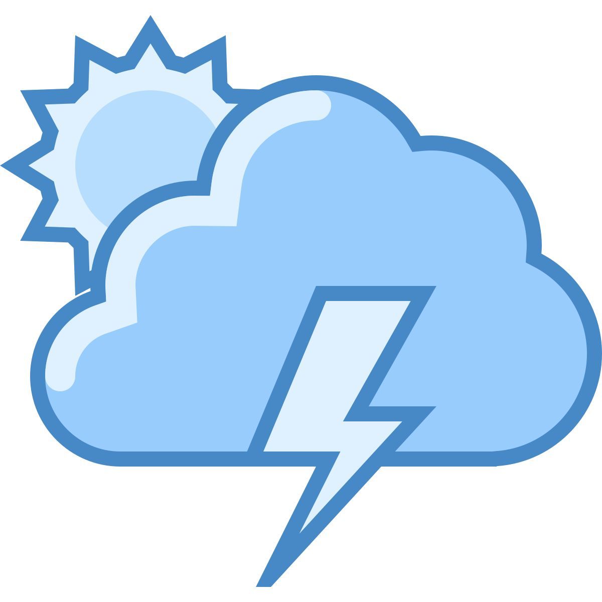 blue ui style possibilità di pioggia icon