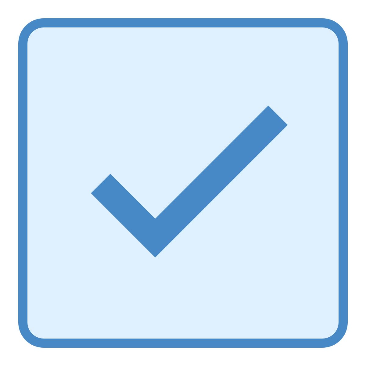 blue ui style checked checkbox icon