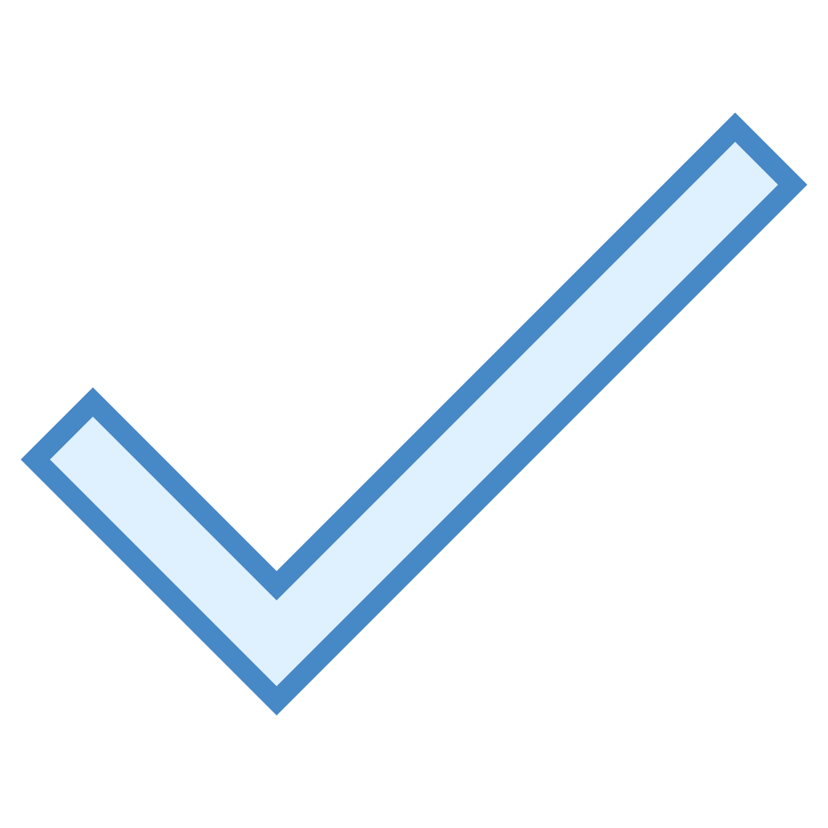 blue ui style checkmark icon