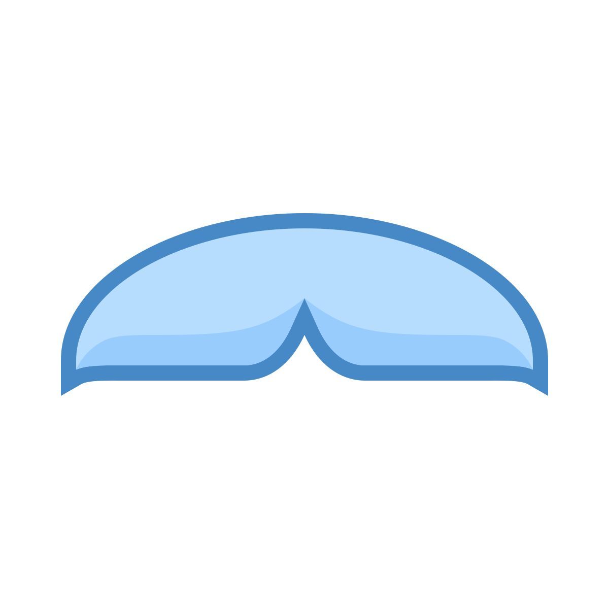 blue ui style 셰브론 콧수염 icon