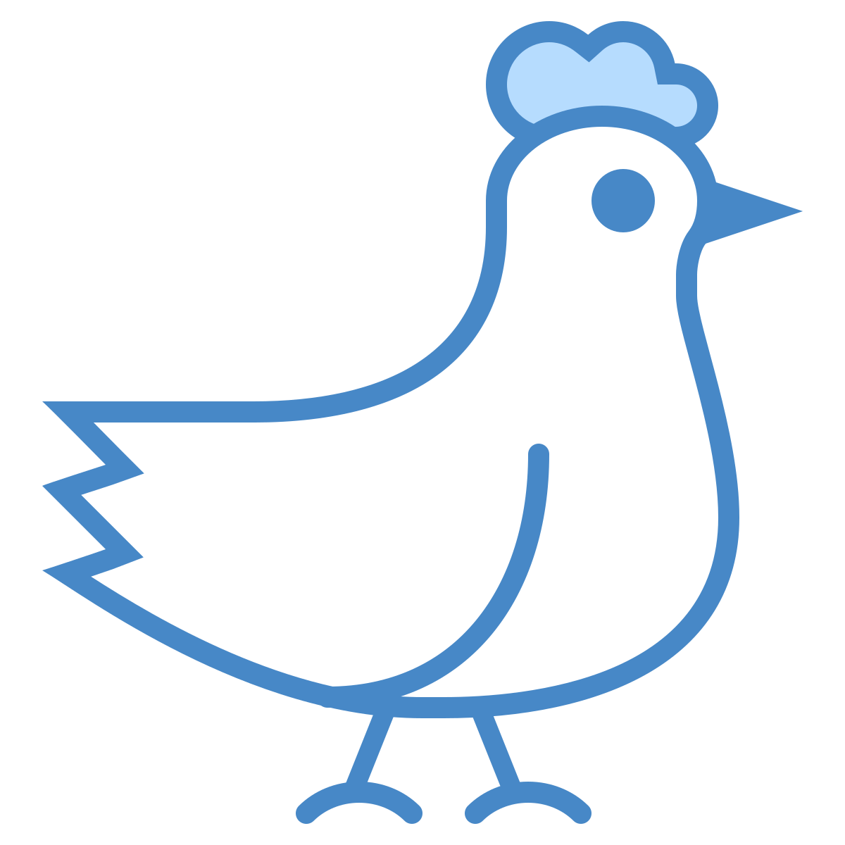 blue ui style chicken icon