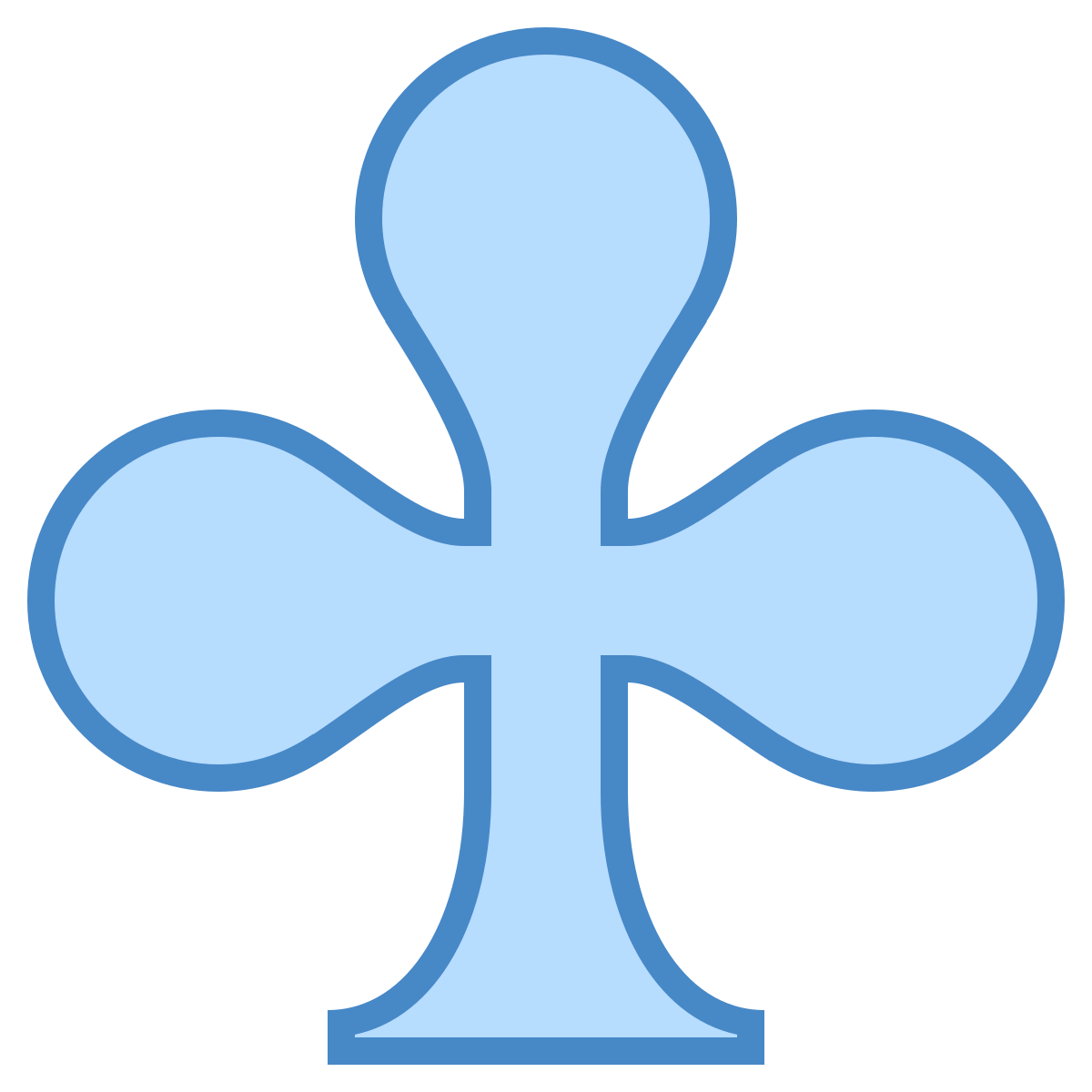blue ui style clubs icon