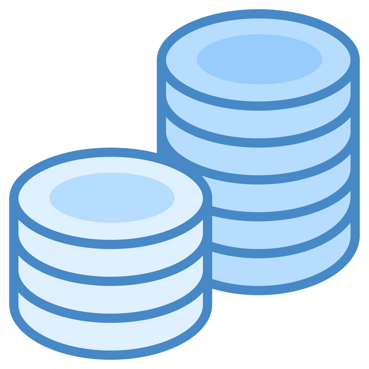 blue ui style coins icon