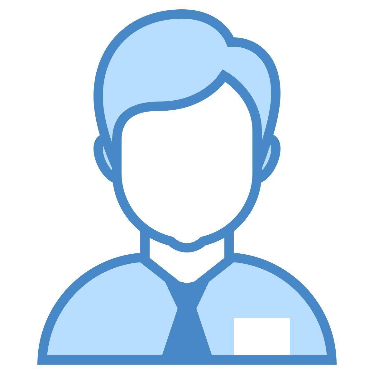 blue ui style mitarbeiter männlich icon