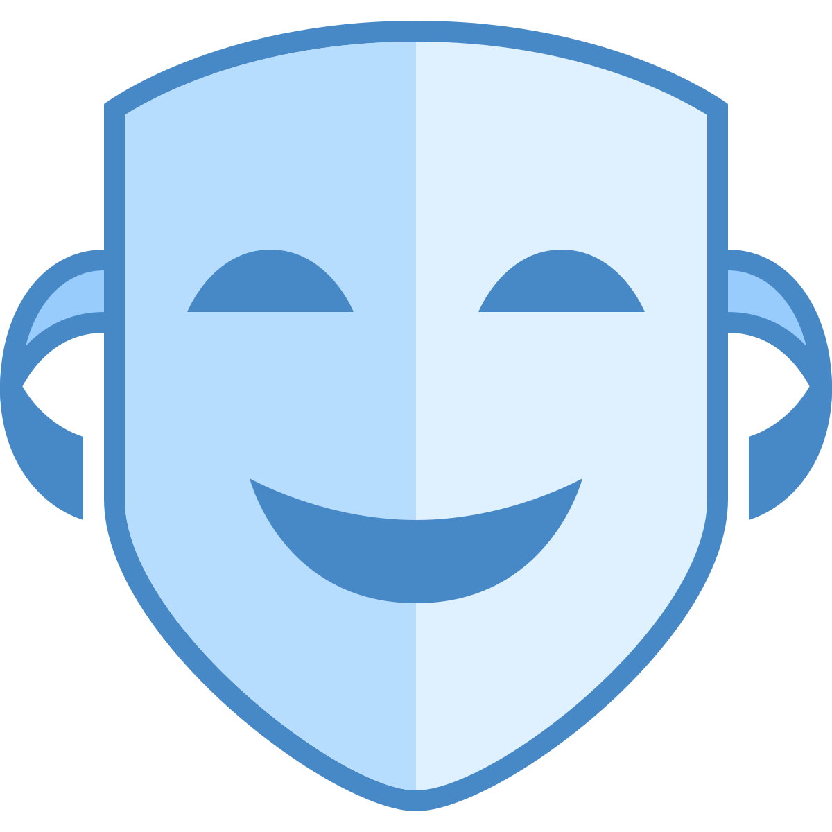 blue ui style comedy icon