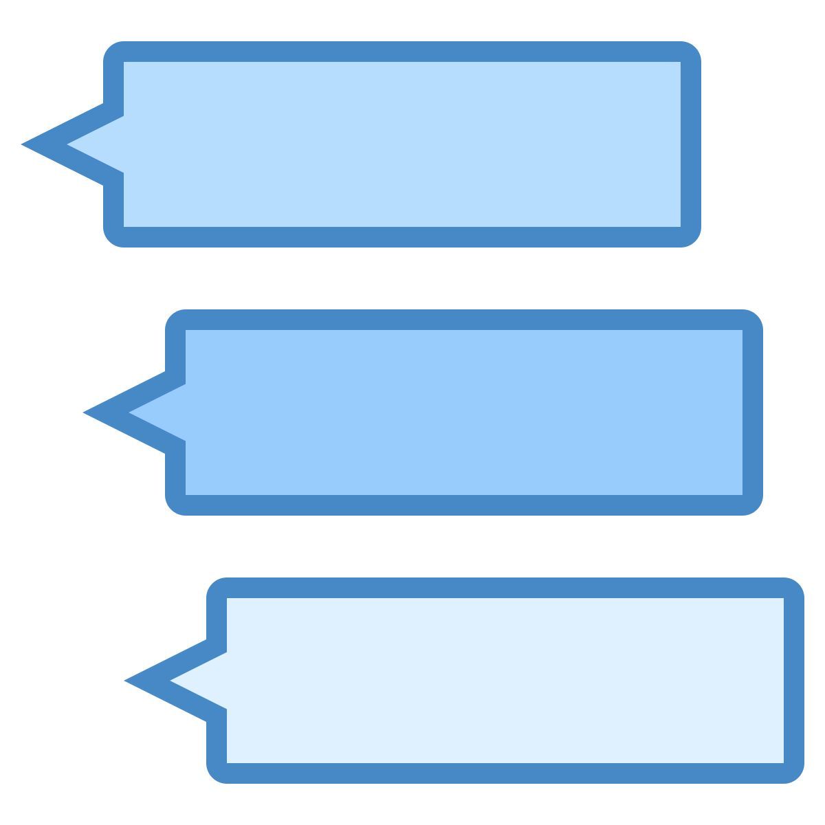 blue ui style diskussion icon