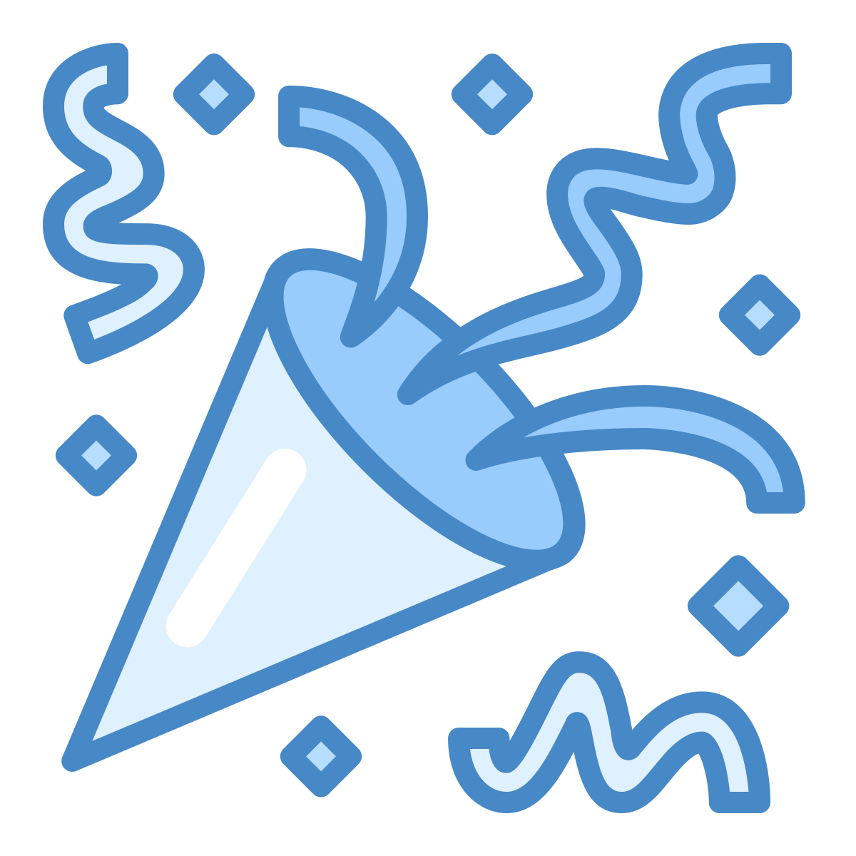 blue ui style confetti icon