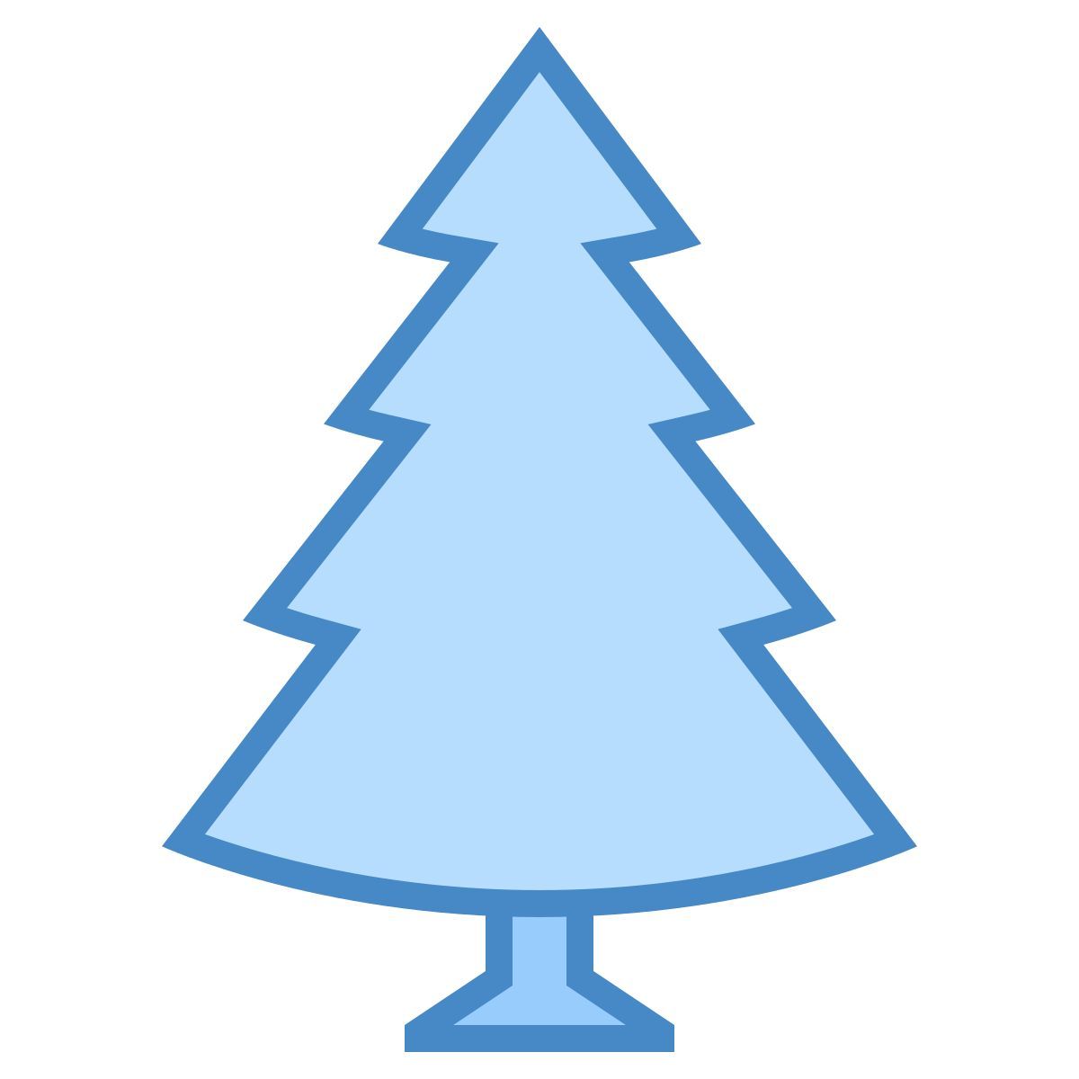 blue ui style árbol conífero icon