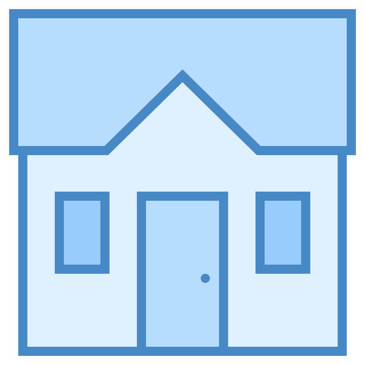 blue ui style hütte icon