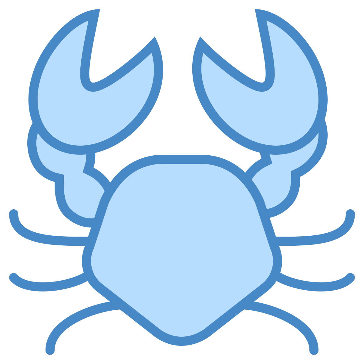 blue ui style crab icon