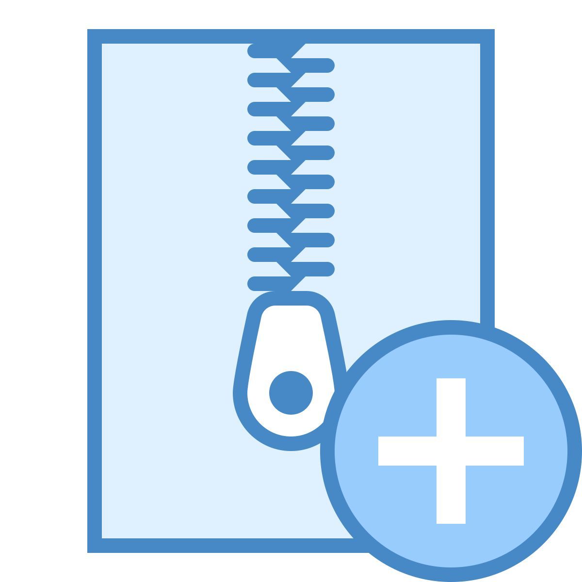 blue ui style créer l'archive icon