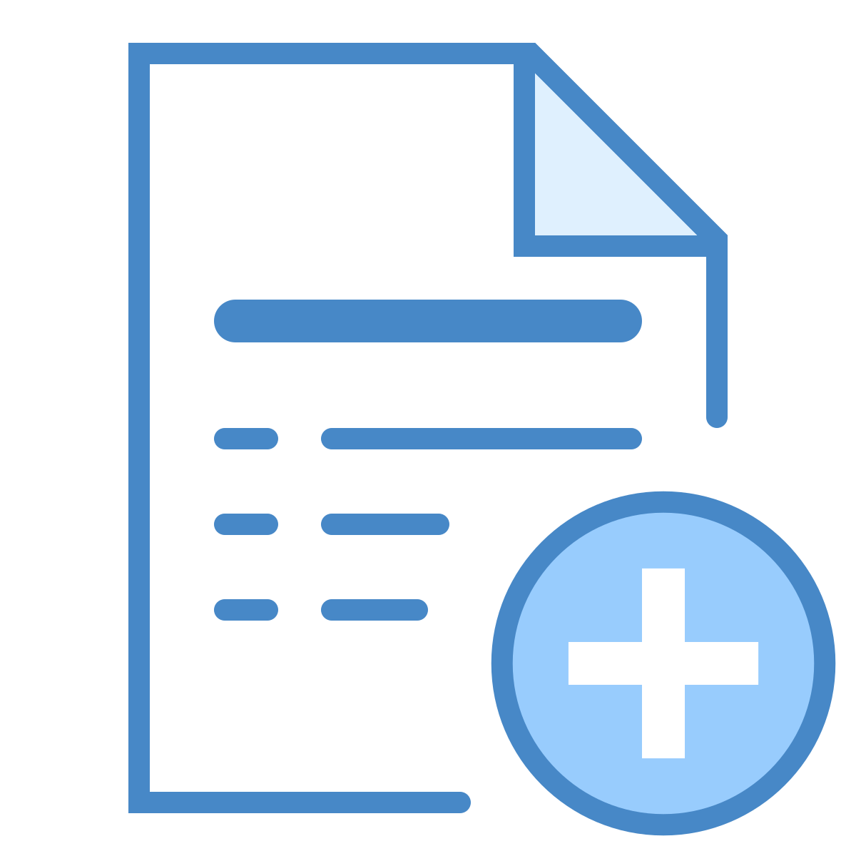 blue ui style create order  v2 icon