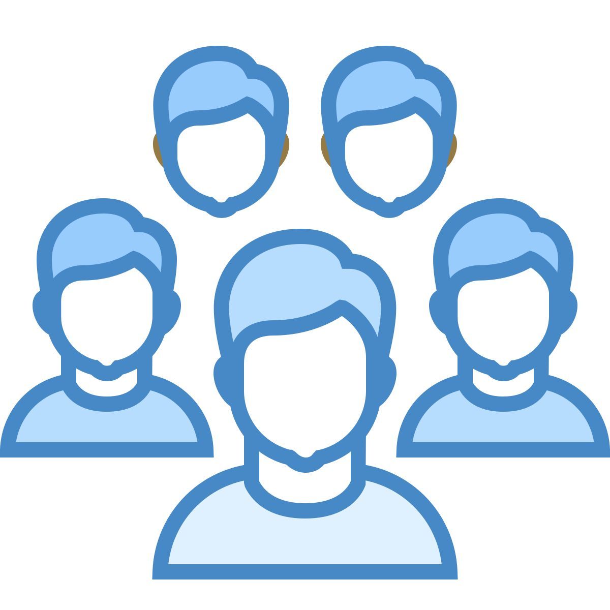 blue ui style foule icon