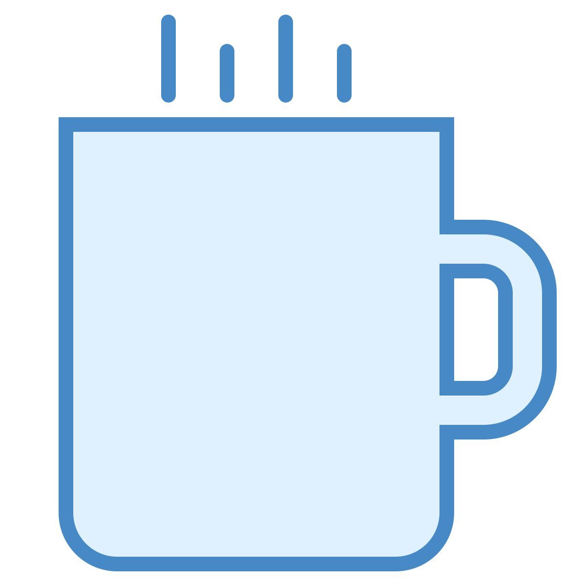 blue ui style tasse icon